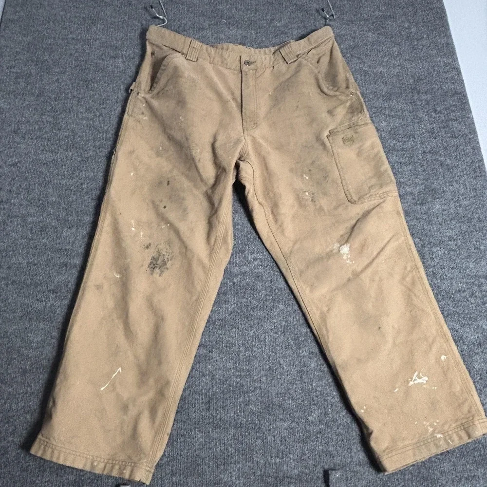 Duluth Trading Co Pants Mens 42x30 Brown Workwear Canvas Carpenter Utility‎